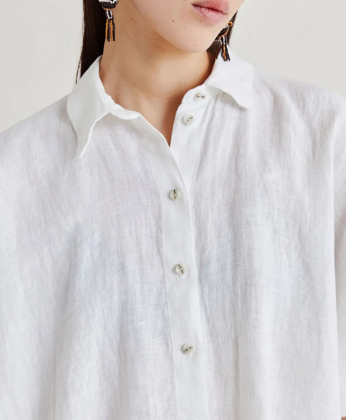 Chemise En Lin Elafonissi - Blanc Optique