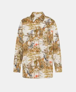 Chemise En Popeline Ostina - Creme / Multicolore