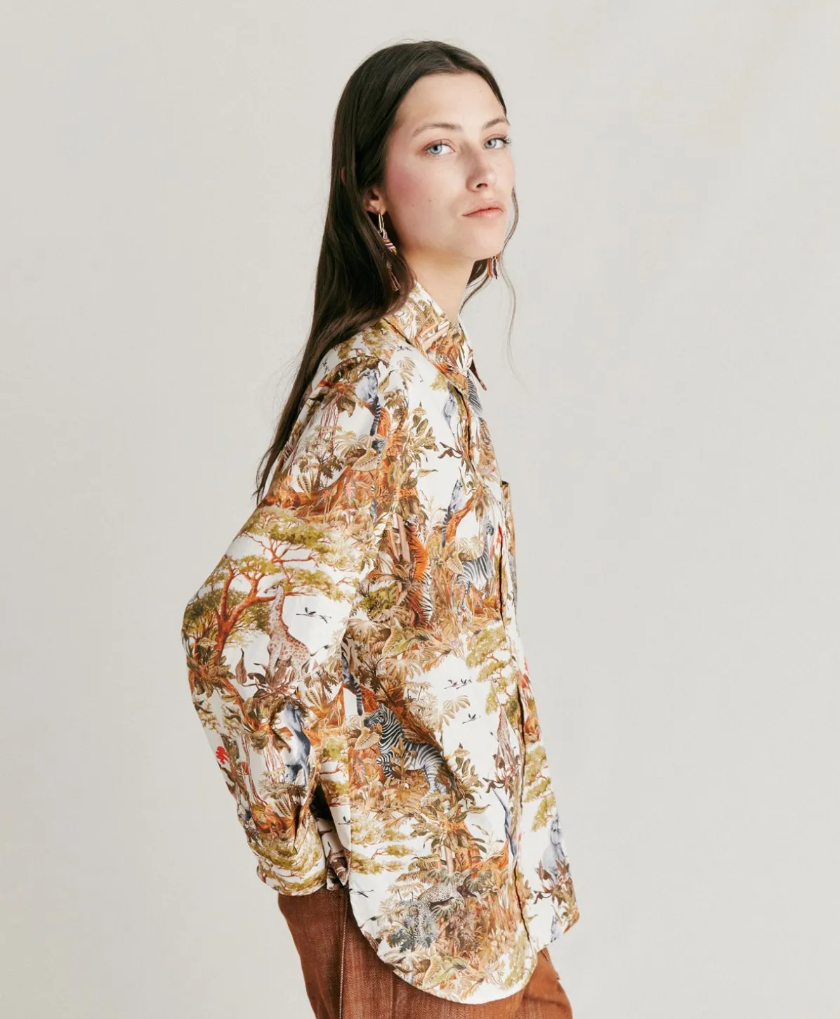 Chemise En Popeline Ostina - Creme / Multicolore