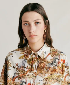 Chemise En Popeline Ostina - Creme / Multicolore
