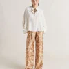 Chemise En Soie Et Acetate Franklin - Creme