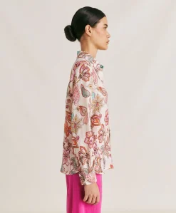 Chemise Extreme En Lin Viscose - Rose Multicolore