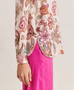 Chemise Extreme En Lin Viscose - Rose Multicolore