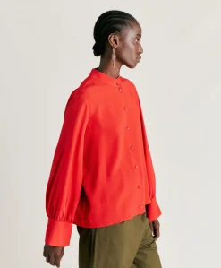 Chemise Franklin En Acetate De Soie - Azalee