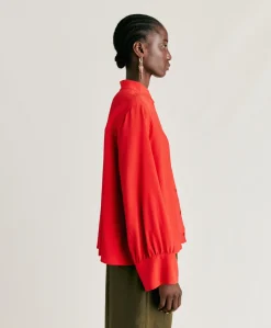 Chemise Franklin En Acetate De Soie - Azalee