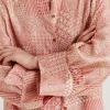 Chemise Franklin En Haboutai De Soie - Creme/Corail
