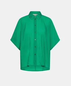 Chemise Jacquard Brooklyn Cupro - Emeraude