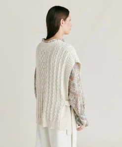 Chemise Maille Mixte Arene - Creme