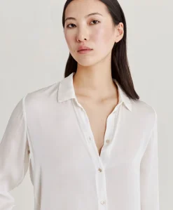Chemise Meudon Unie En Soie - Creme