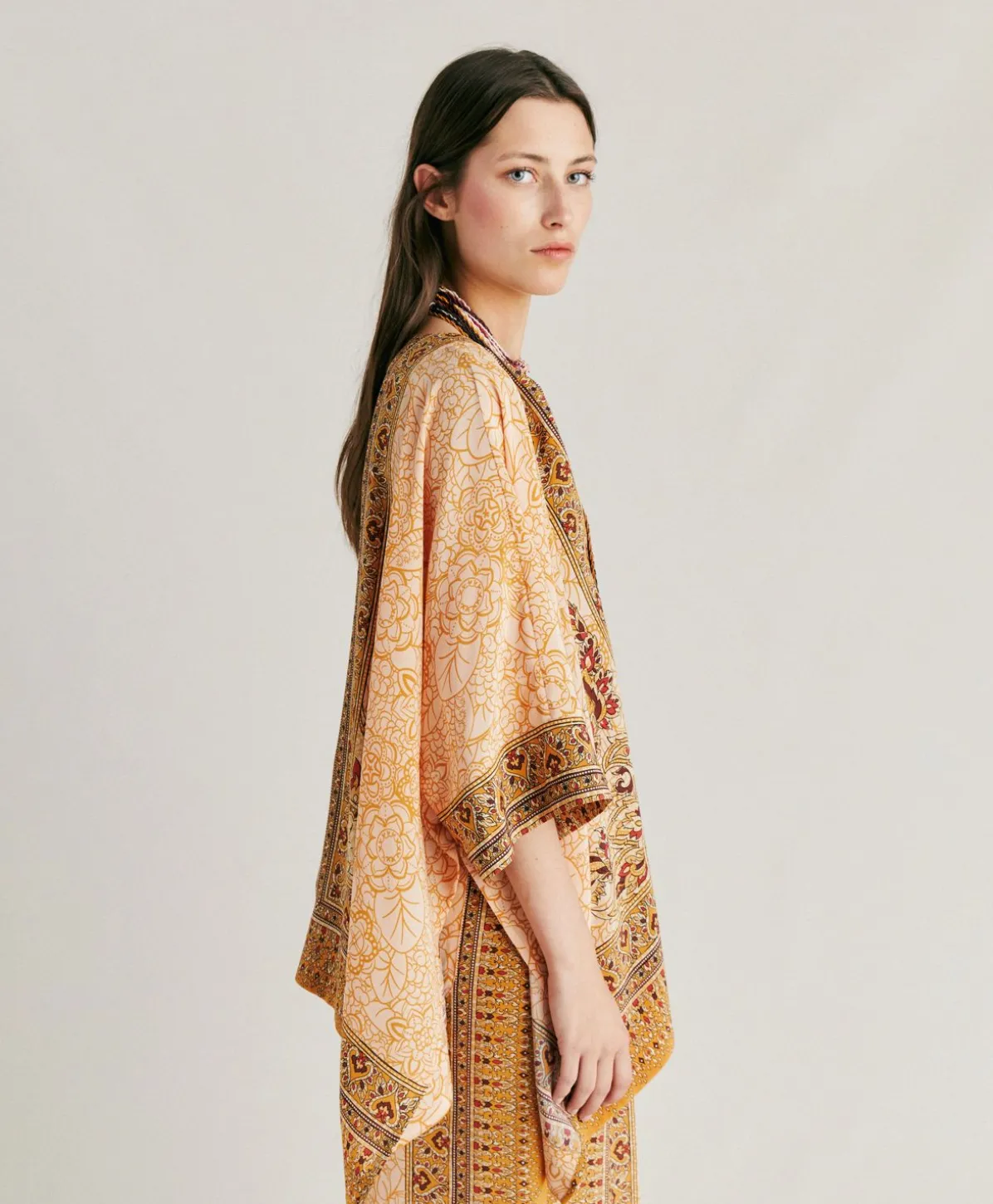 Chemise Ray Crepe De Chine - Brule/Multicolore
