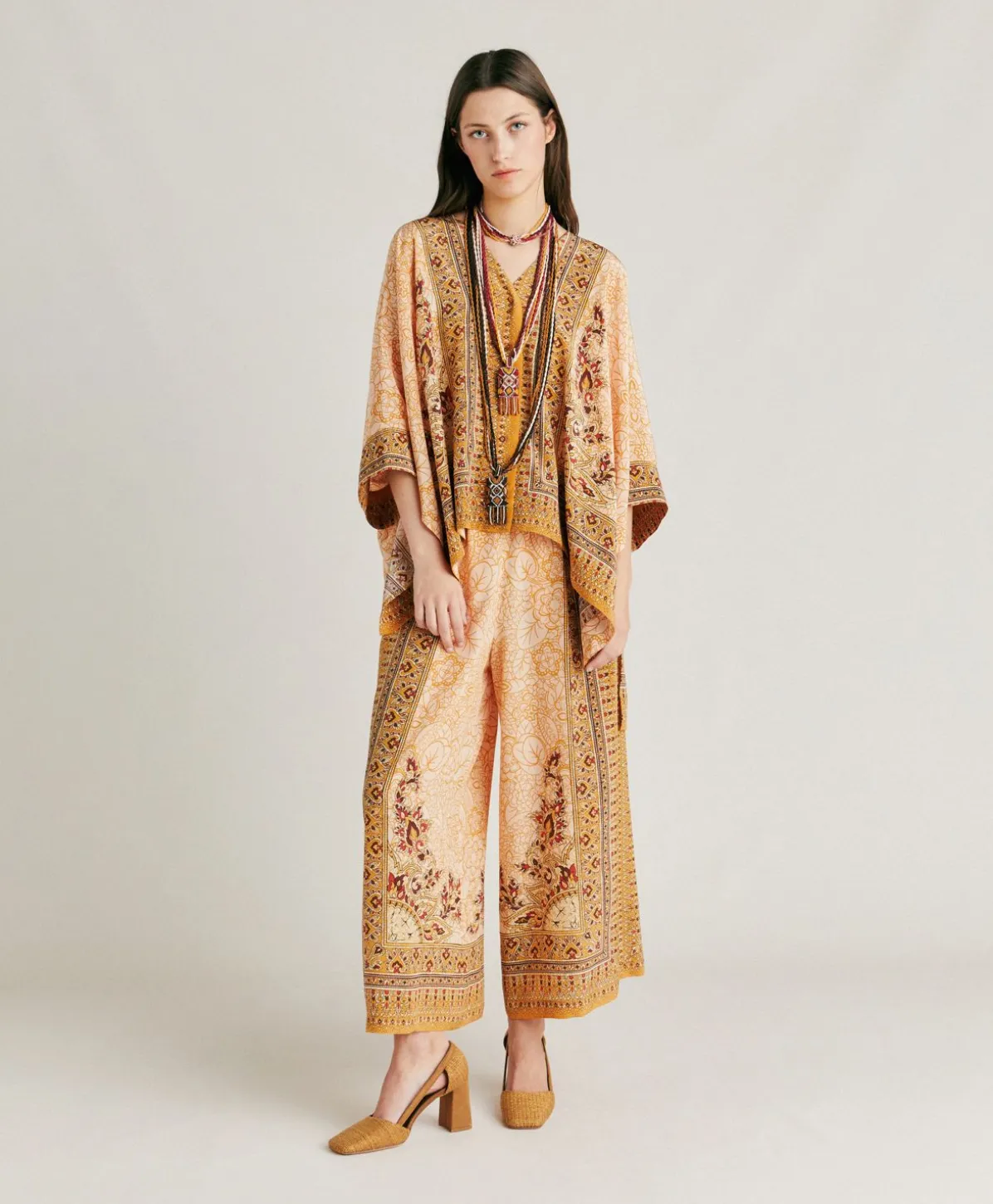 Chemise Ray Crepe De Chine - Brule/Multicolore