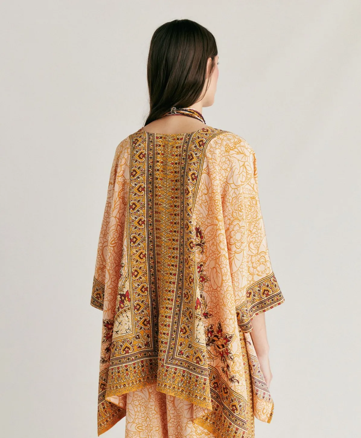 Chemise Ray Crepe De Chine - Brule/Multicolore