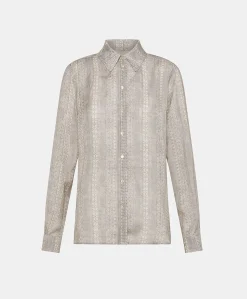 Chemise Slim Lin Viscose - Creme/Perle