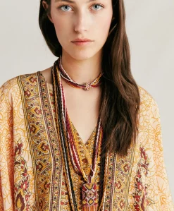 Collier Vidrier Avec Perles - Brule/Multicolore