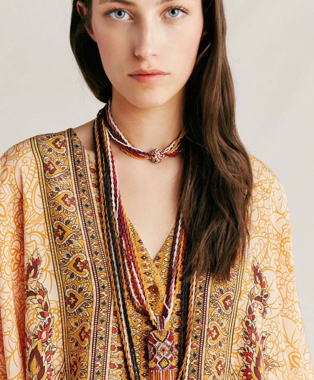Collier Vidrier Avec Perles - Brule/Multicolore