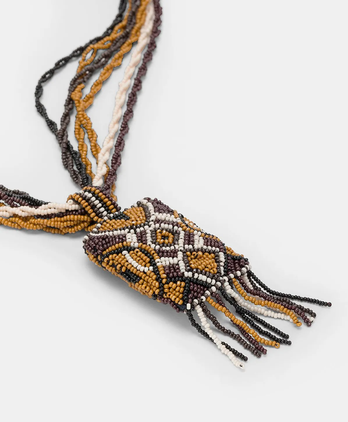 Collier Vidrier Avec Perles - Cacao Multicolore