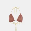 Costume De Marine Triangle En Jersey Lurex - Terre Cuite/Acide