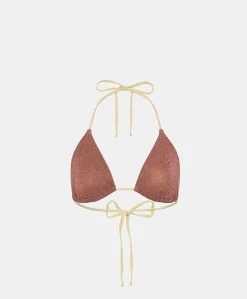 Costume De Marine Triangle En Jersey Lurex - Terre Cuite/Acide