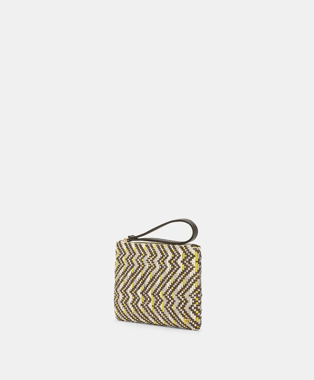 Fragua Pochette Avec Tissage - Marron / Multicolore