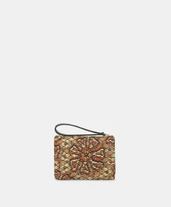 Fragua Pochette Avec Tissage - Noir Multicolore