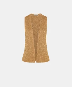 Gilet Adrien A Paillettes - Bronze