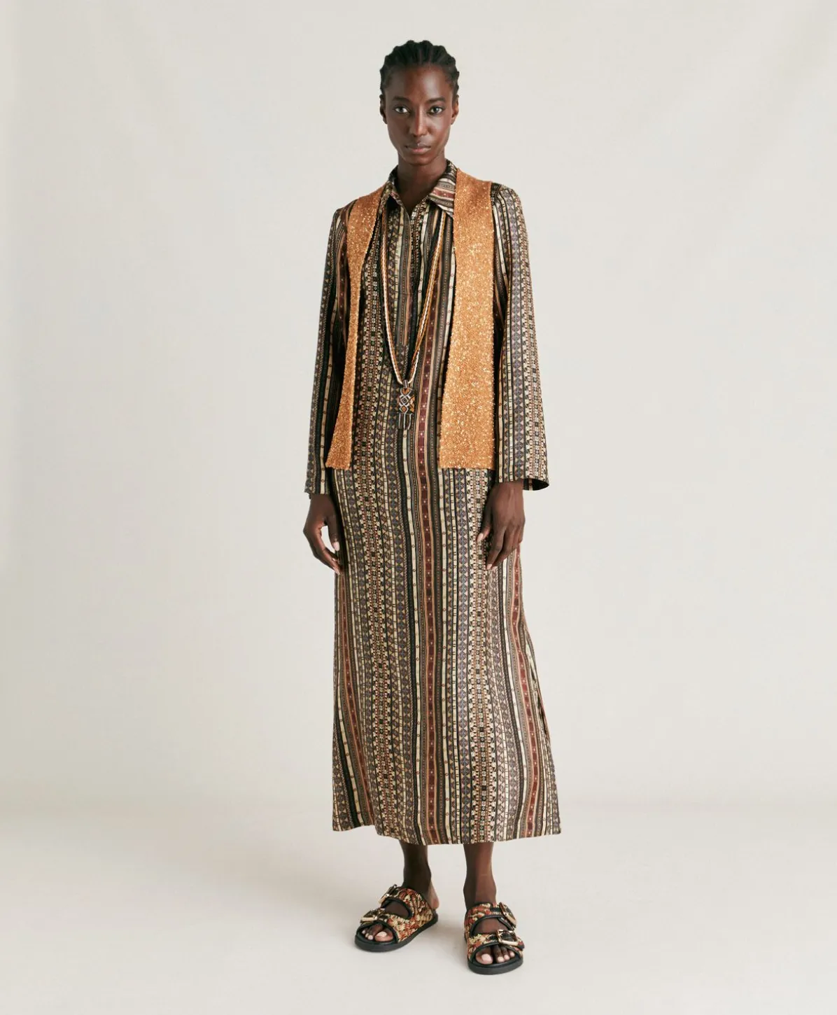 Gilet Adrien A Paillettes - Bronze