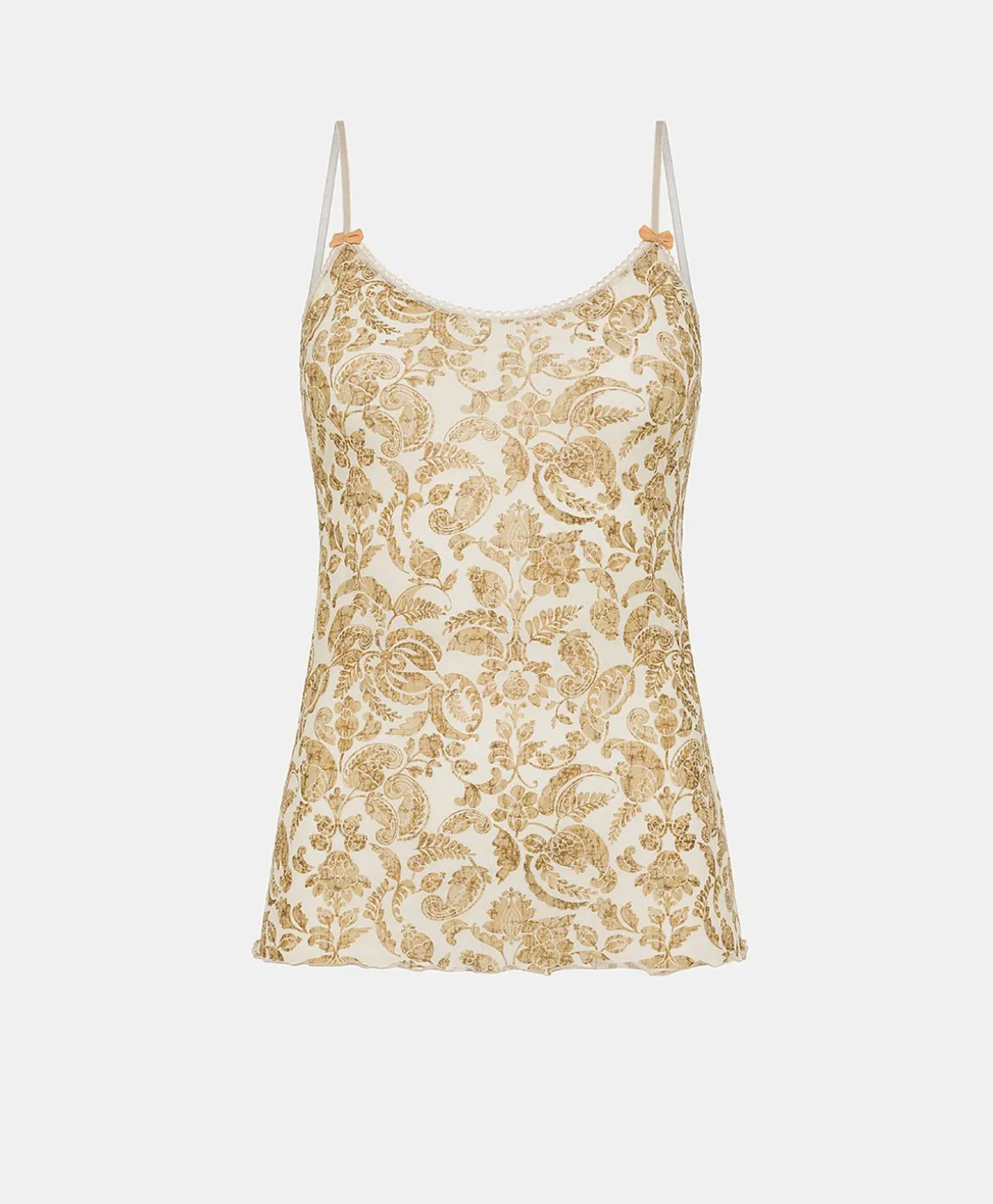 Haut En Nylon Imprime Airelle - Creme / Multicolore