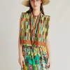 Haut En Popeline Moon - Jaune Multicolore
