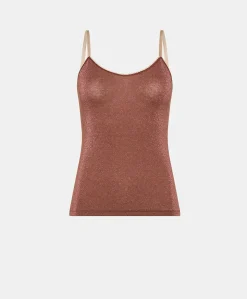 Haut Jersey Lurex Airelle - Terre Cuite