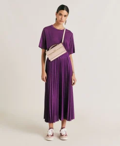 Jupe Emi En Jersey Lurex - Cyclamen