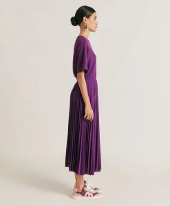 Jupe Emi En Jersey Lurex - Cyclamen