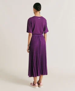 Jupe Emi En Jersey Lurex - Cyclamen