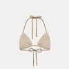 Maillot De Bain Triangle Marine En Jersey Lurex - Sable/Boue