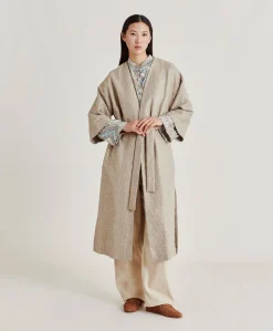 Manteau Calla A Mat Lurex - Sable Multicolore