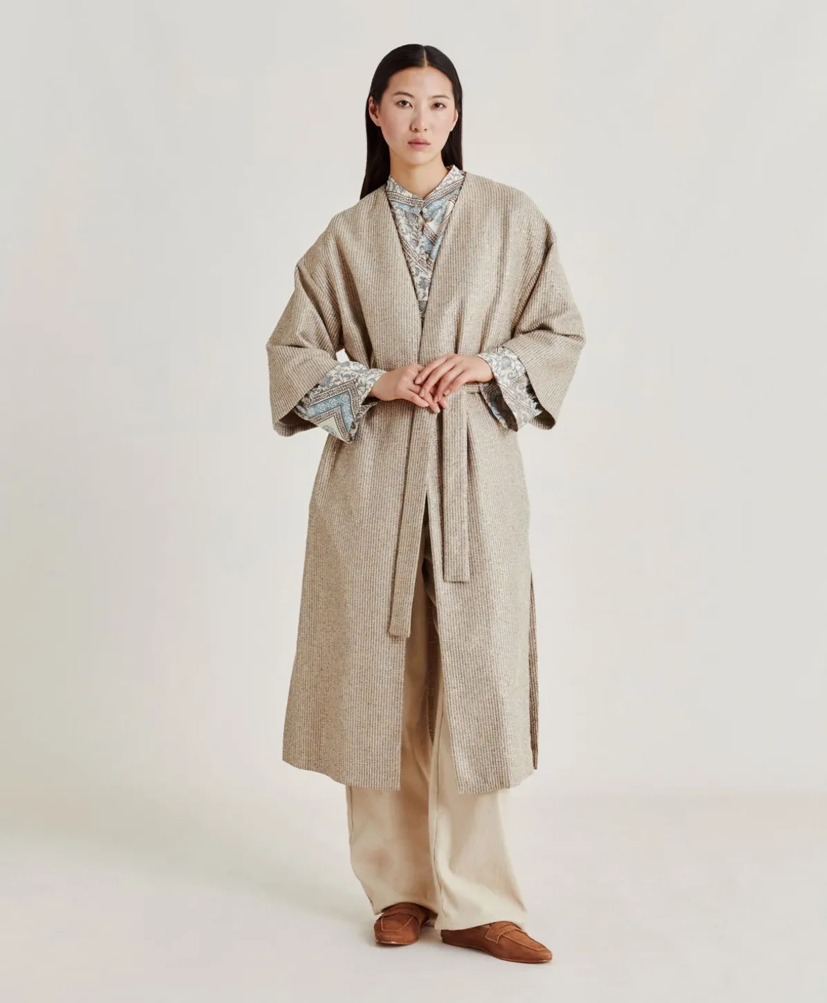 Manteau Calla A Mat Lurex - Sable Multicolore