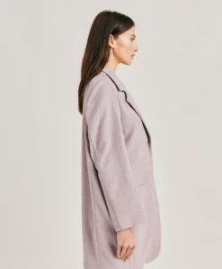 Manteau De Pomeranie En Lin Coton - Aubergine