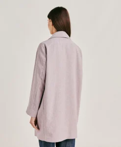 Manteau De Pomeranie En Lin Coton - Aubergine