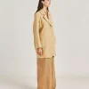 Manteau Pomeranien En Lin Coton - Paille