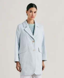Manteau Pomeranien En Lin Coton - Ciel