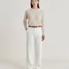 Marmotta Pull Raye En Lurex Perle - Creme