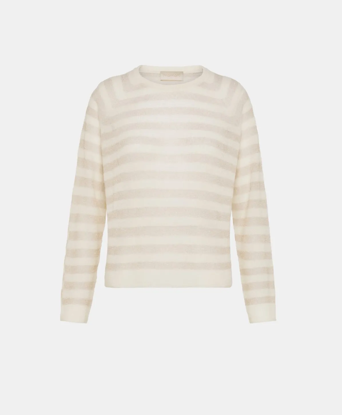 Marmotta Pull Raye En Lurex Perle - Creme