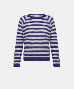 Marmotta Pull Raye Lurex Perle - Bluette