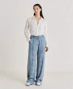 Pantalon Austin Cupro Jacquard - Ciel