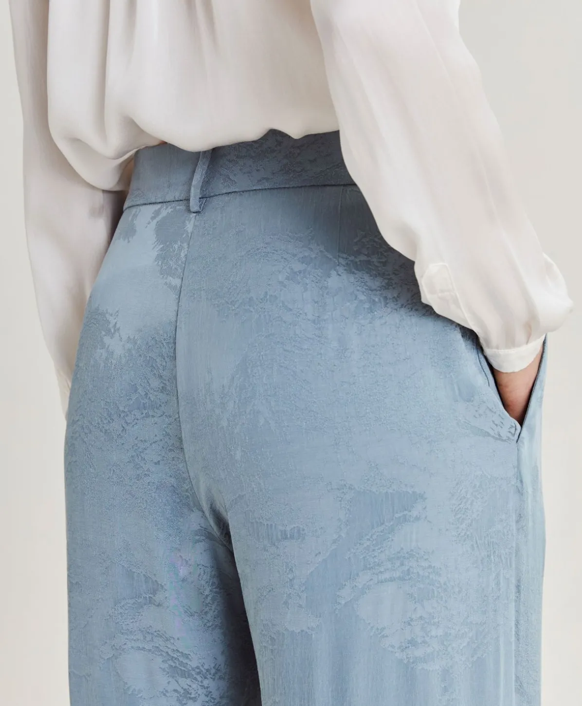 Pantalon Austin Cupro Jacquard - Ciel