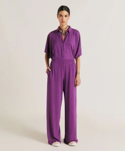 Pantalon Baccarat En Jersey Lurex - Cyclamen
