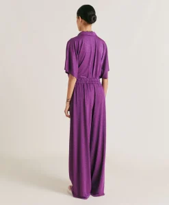 Pantalon Baccarat En Jersey Lurex - Cyclamen
