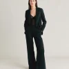 Pantalon Candeo En Coton Et Lin - Noir