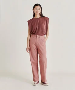 Pantalon Denim Bis Fuchsia - Rose Antique