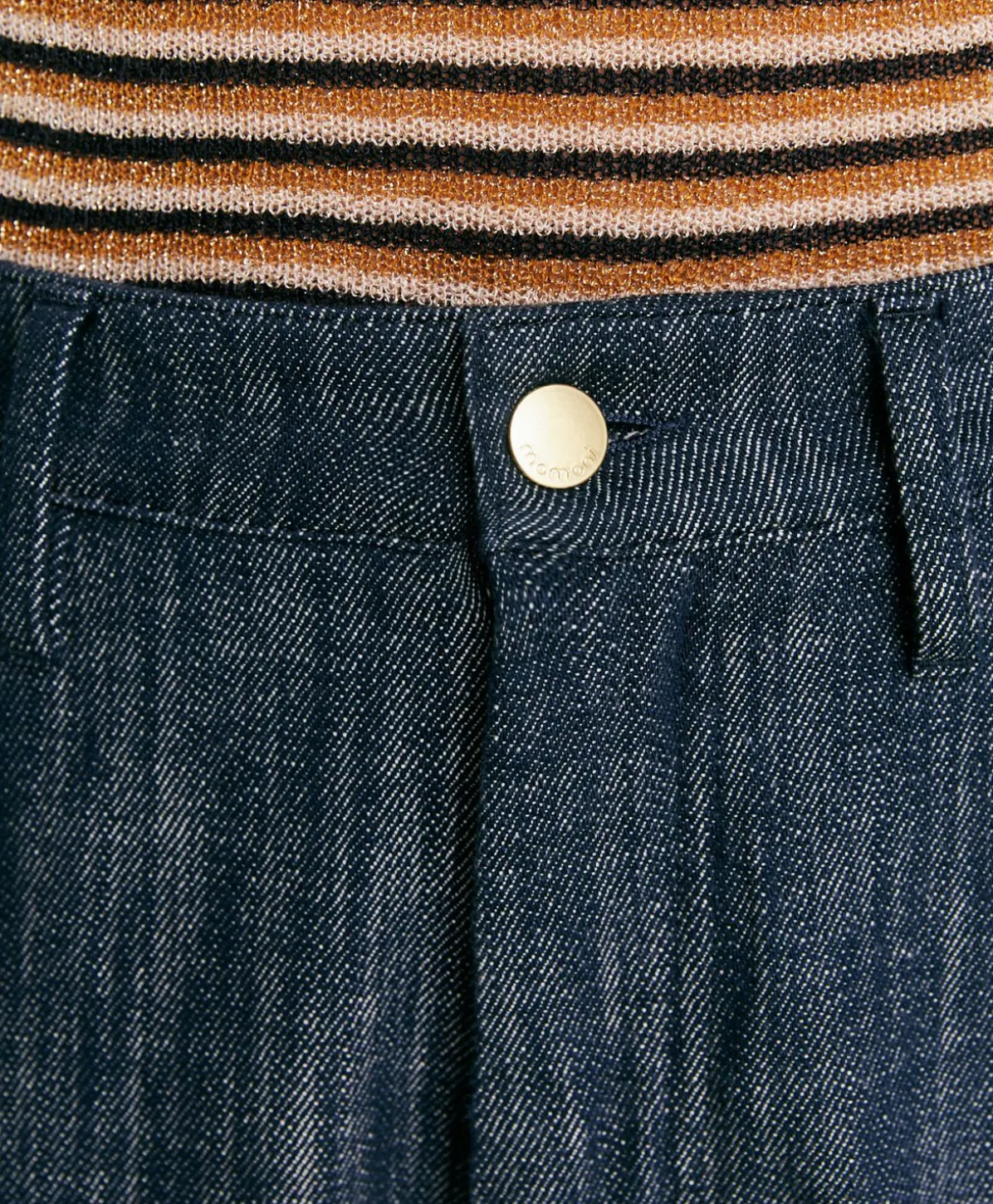 Pantalon Denim Bis Fuchsia - Bleu Jean