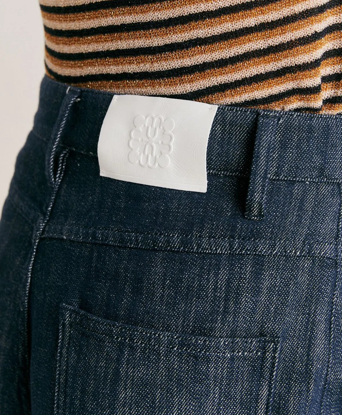 Pantalon Denim Bis Fuchsia - Bleu Jean